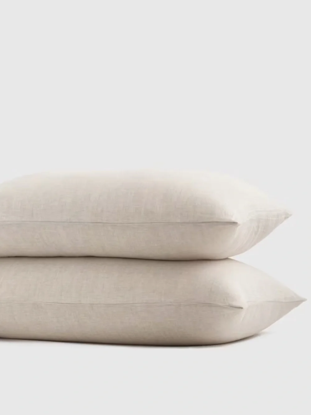 European Linen Chambray Pillowcase Set of 2 King Natural